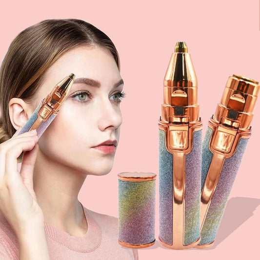 2 in 1 Rechargeable Eyebrow Trimmer Women Facial Hair