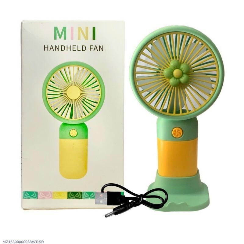 Mini Rechargeable Handheld Fan with Phone Holder – Portable USB Cooling Fan for Home, Office, Travel & Outdoor Use
