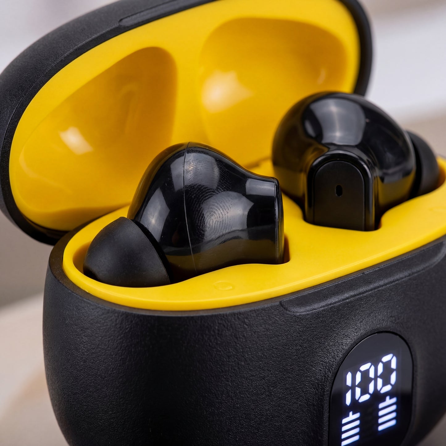 TWS Wireless Earbuds with LED Display – ENC Noise Cancellation, HiFi Stereo