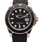 Rolex Yacht Style, Black Dial, Silicone Strap, Waterproof – Men’s Luxury Diver Watch
